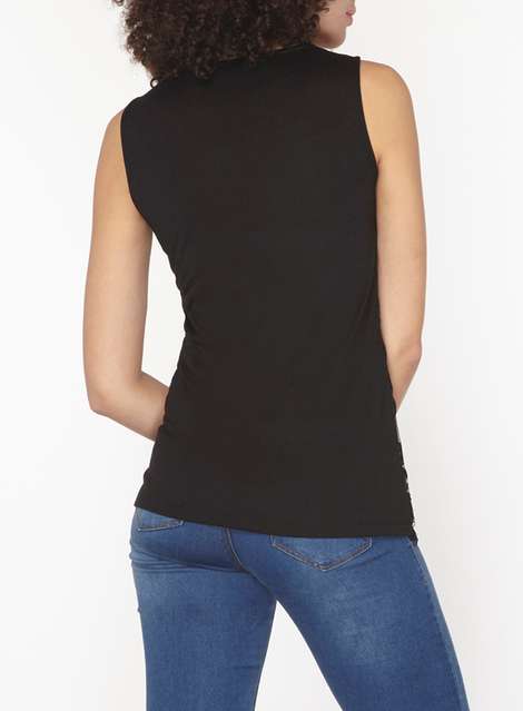 **Tall BLack lace shell top